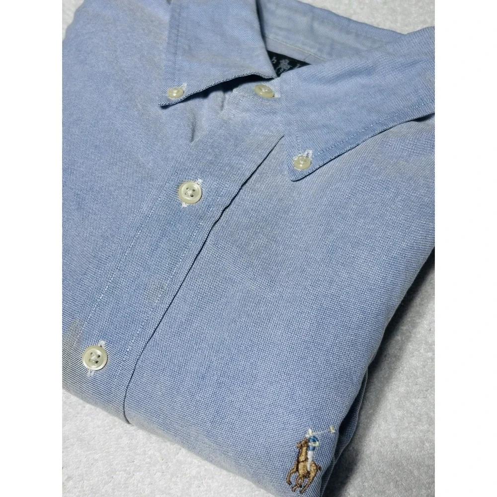 Ralph Lauren Men's Yarmouth Light Blue Button Down Oxford Shirt 16-33 VINTAGE